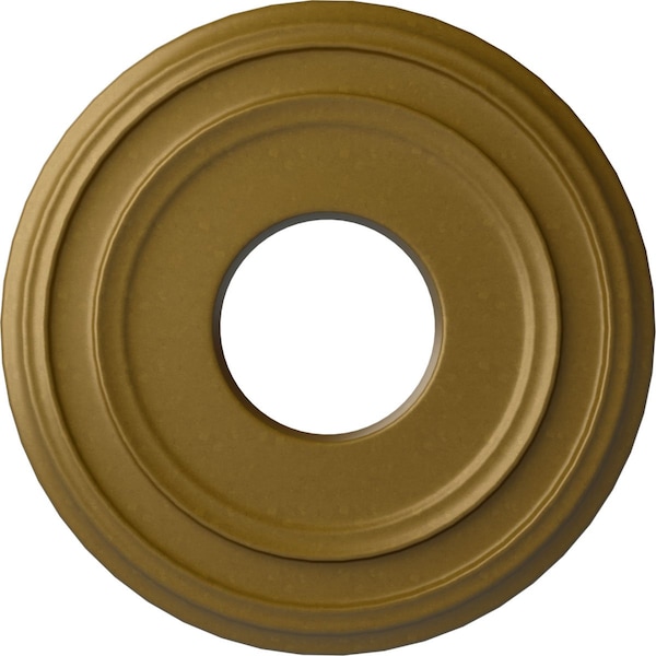 Ekena Millwork Classic Ceiling Medallion (Fits Canopies up to 7 1/4"), Hnd-Painted Gold, 12 3/8"OD x 4"ID x 1 1/8"P CM12CLGLS - main
